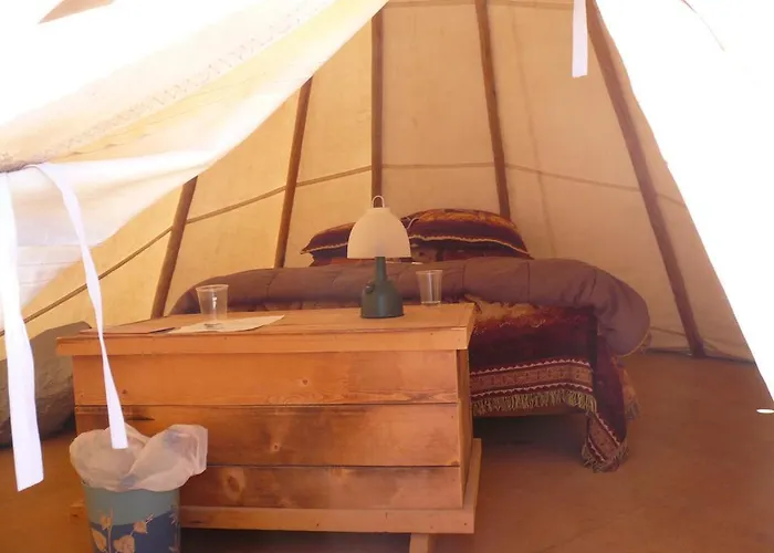 Lüks kamp alanı Alpaka-tipi-park Bad Salzungen